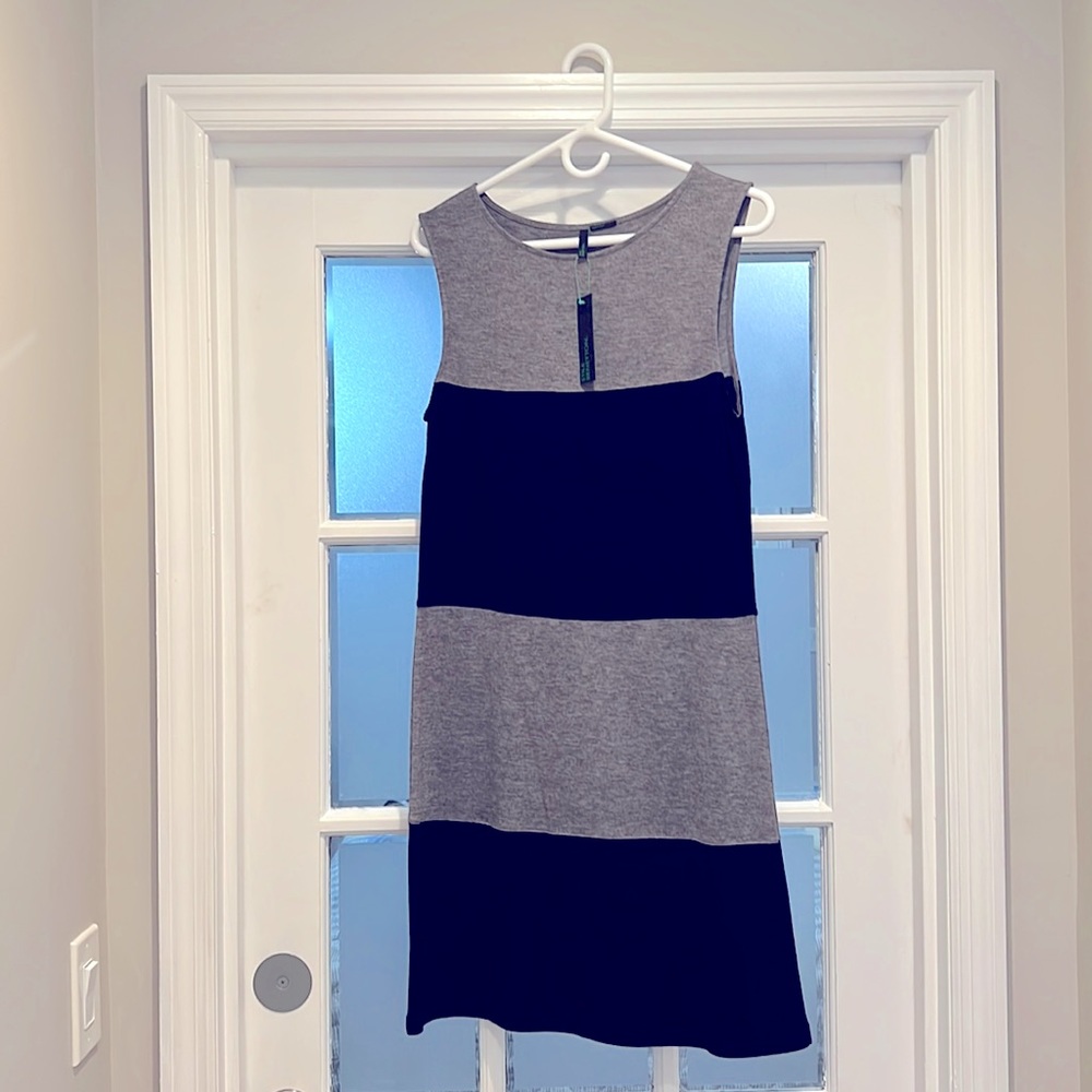 United Colors of Benetton, size medium, black and gray dress.
